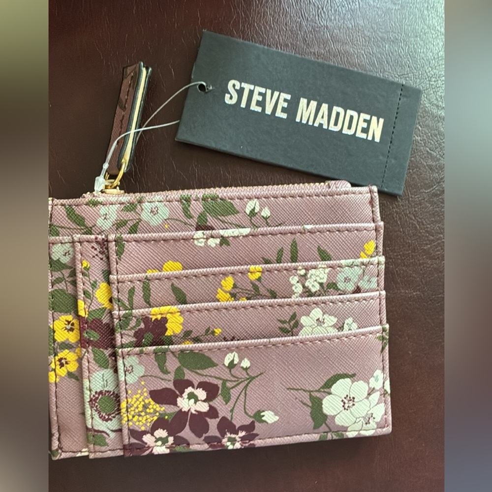 Steve Madden Pink Floral Card Case